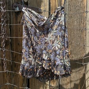 Free People Around The World Ruffled Skirt